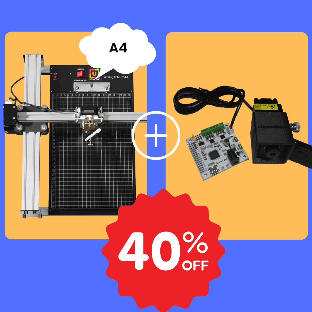 iDraw 2.0 A4 ペンプロッター＋2.5Wレーザーヘッドバンドル